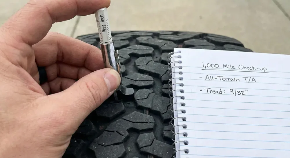 Tire Wear After 1,000 Miles