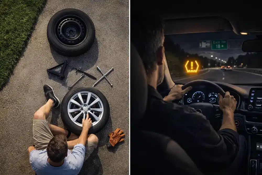 Day and night tire troubles