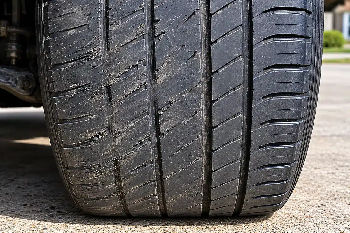 Reading Tire Wear Patterns: Decoding Wear Patterns to Boost Safety 8 Diagonal wear / Patchy Wear