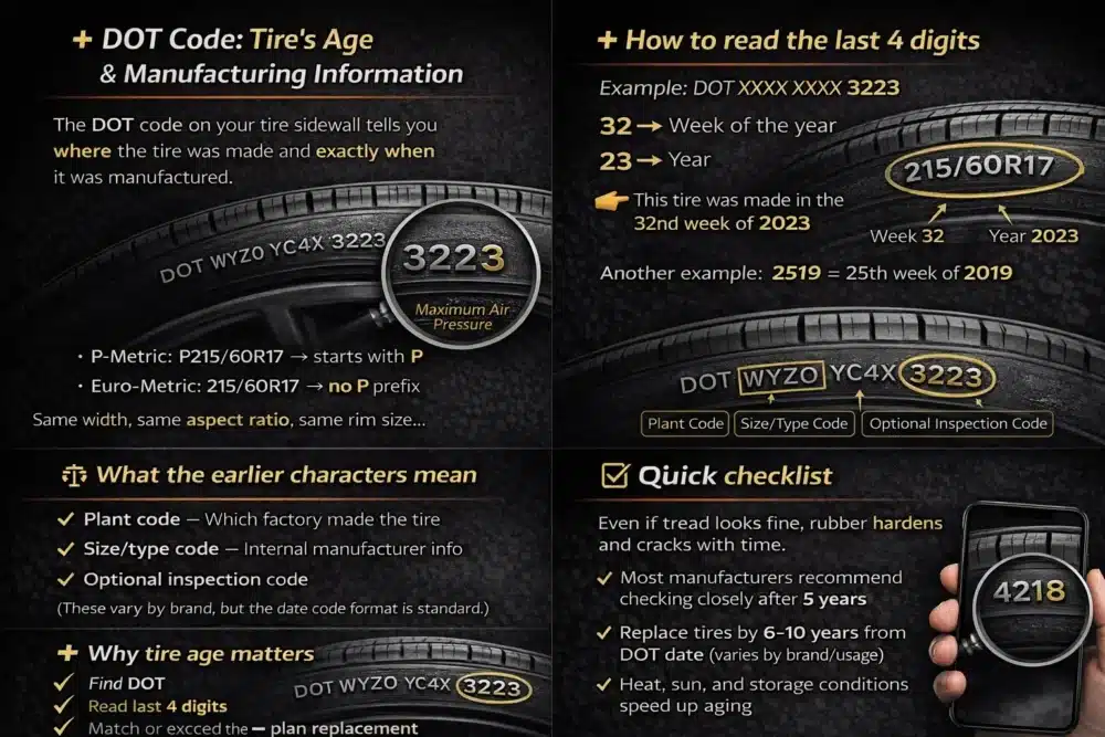 Dot Code: Tire'S Age And Manufacturing Information