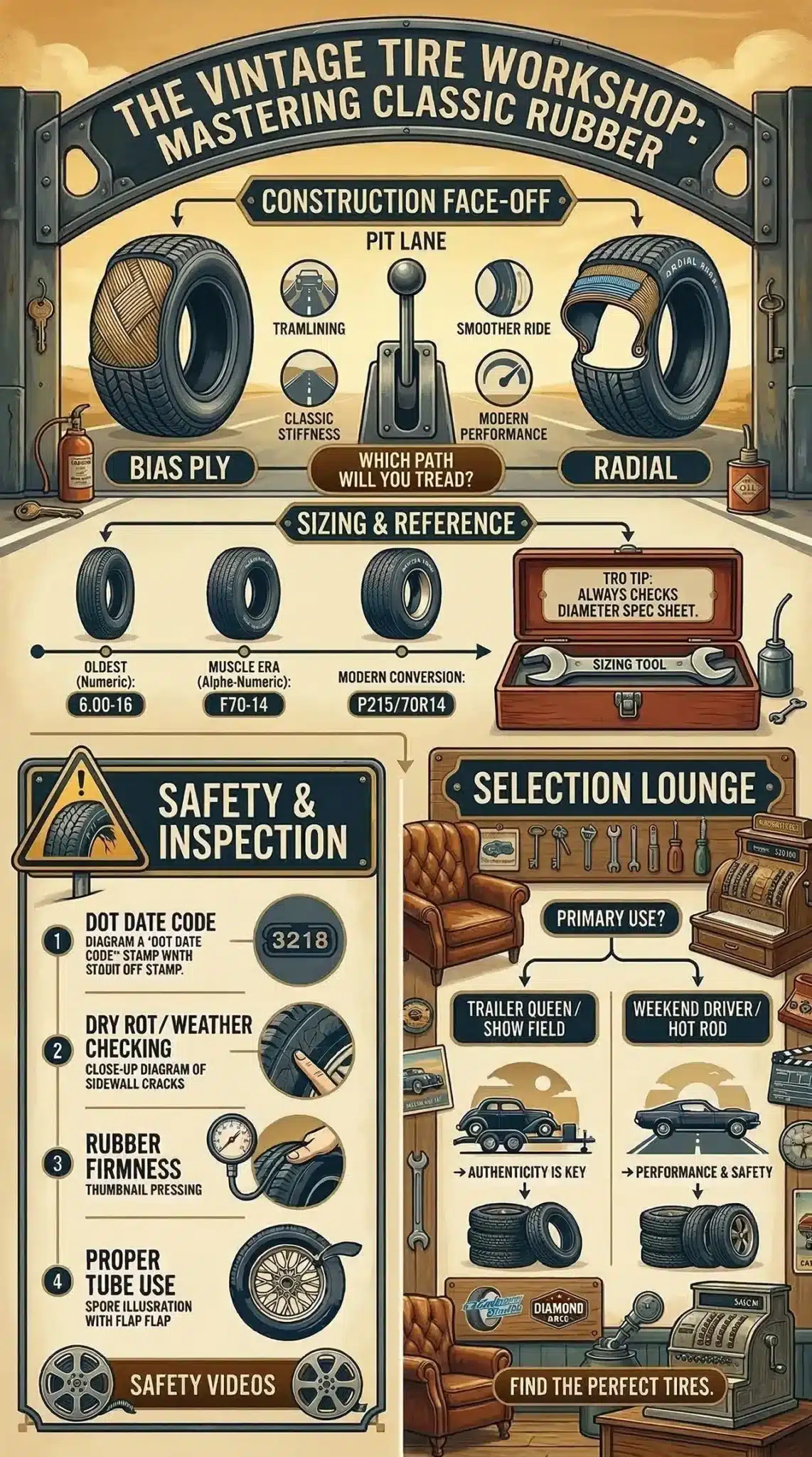 Vintage Tire Guide Infographic