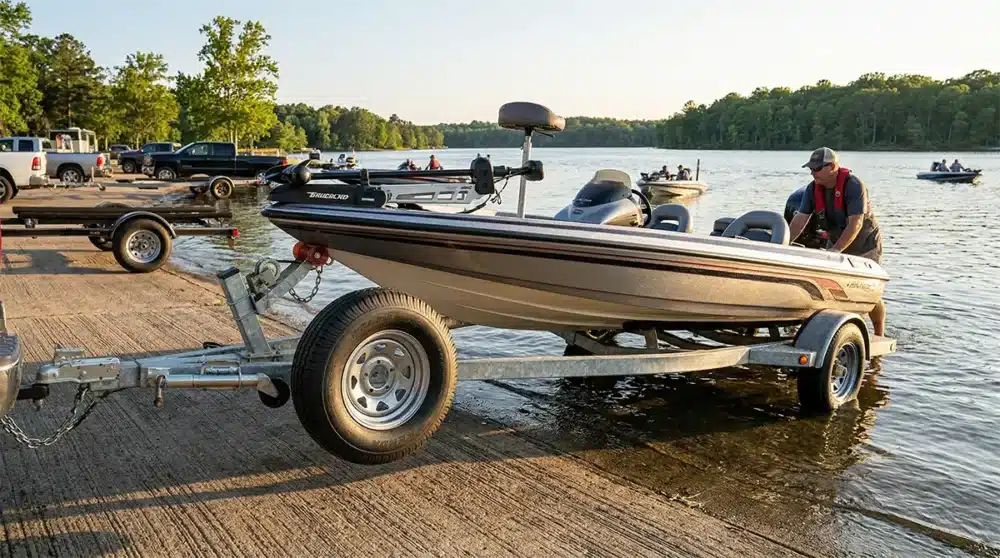 Kenda Tires Review: Are Kenda Tires good? 10 Kenda Loadstar trailer tire on a boat trailer