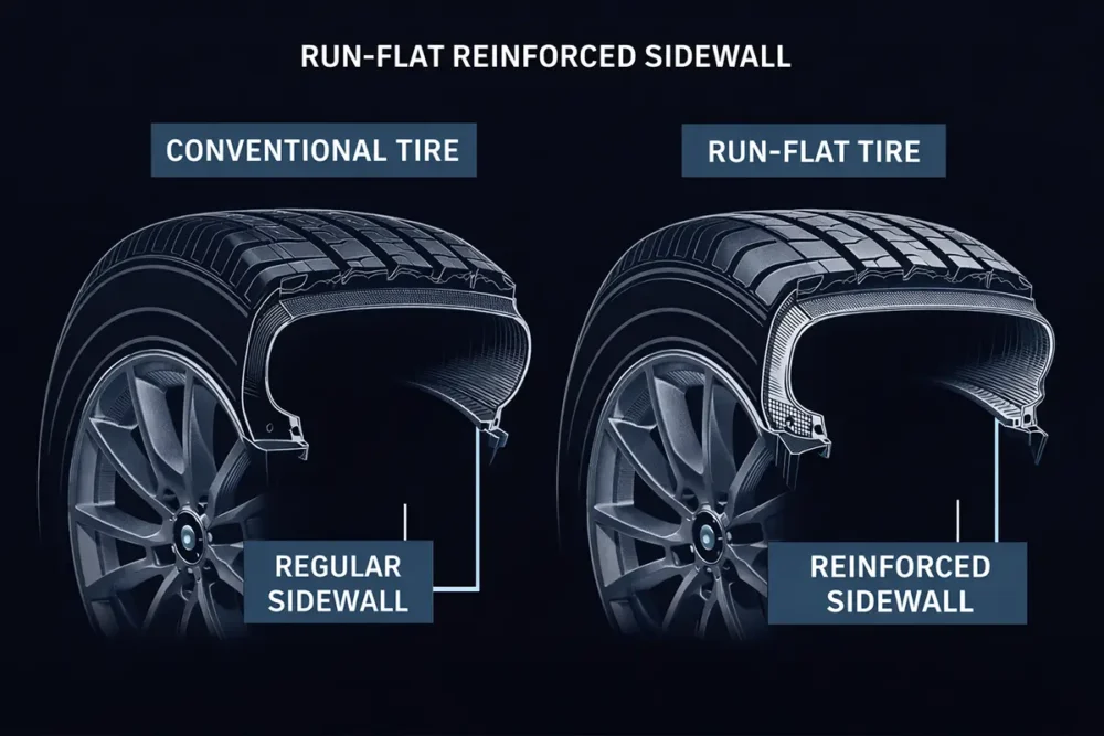 How Much Are Run-Flat Tires? Prices, Pros & Cons Explained 4 Run-flat versus conventional tire comparison