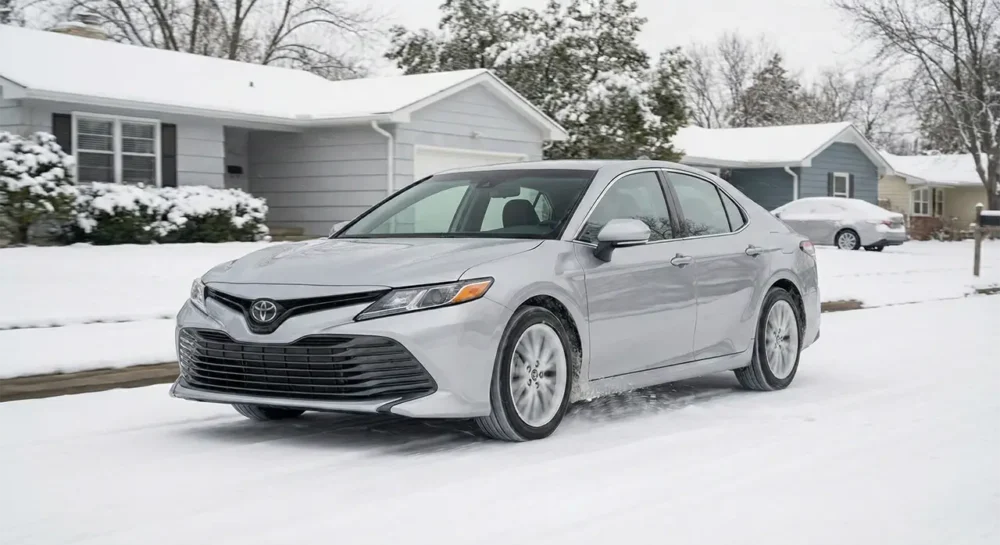 Snow test with touring tire