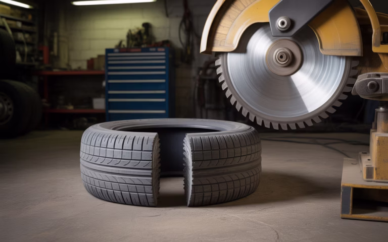 How To Cut Tires In Half