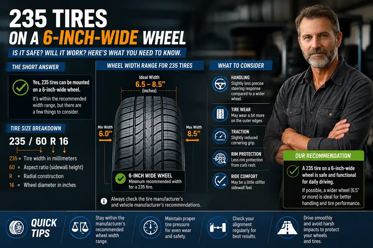 235 Tires on a 6-Inch Wide Wheel