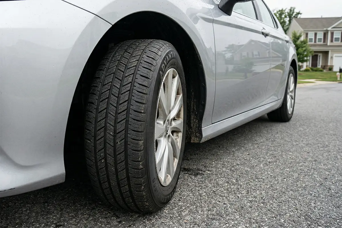 Advanta Tires Review: Are These Budget Tires Actually Worth Your Money? 3 Advanta tire mounted on a silver sedan