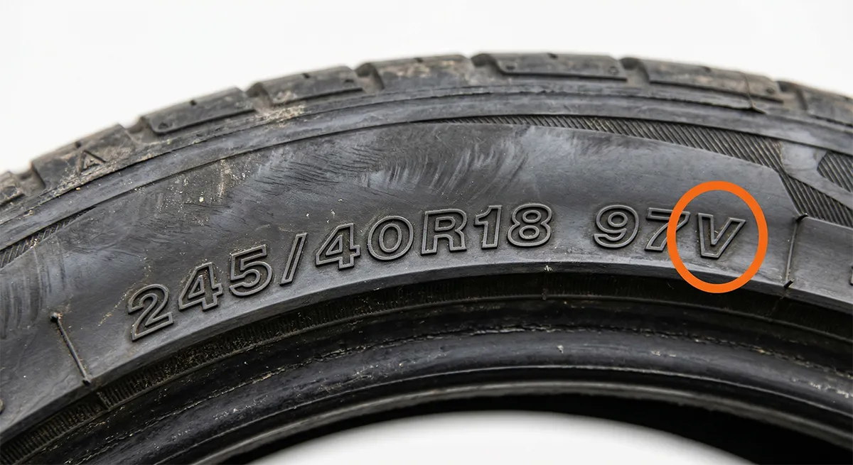 V vs Y Speed Rating: Which Tire Rating Do You Actually Need? 3 Speed rating explained on tire sidewall