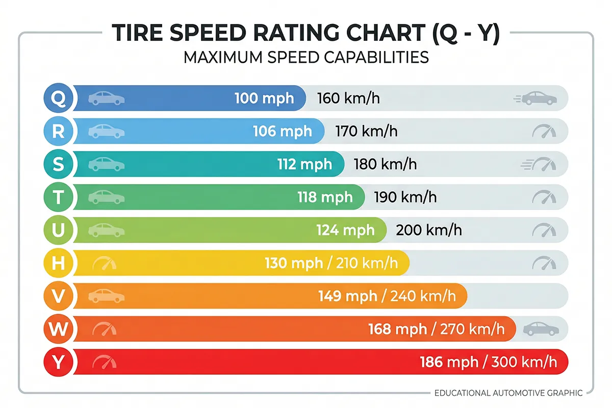 Tire Speed Rating Chart Infographic