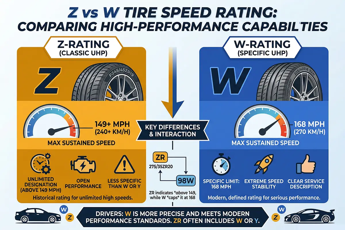 Z vs W Speed Rating
